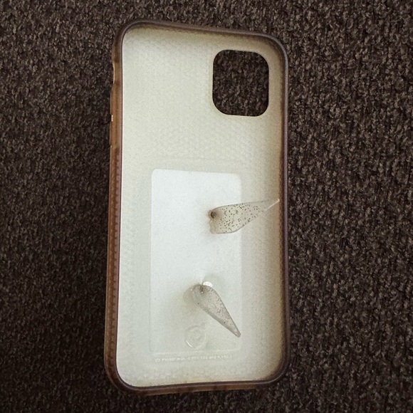 Loopy White Marble Case iPhone 11/XR with silver sparkle loop - Picture 2 of 3